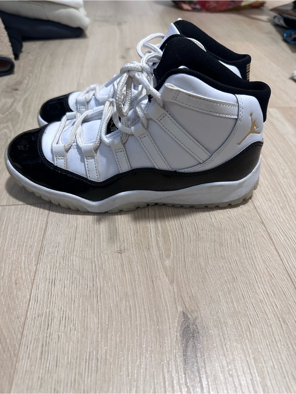 Little kid Jordan high top basketball sneakers